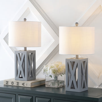 Stewart 21.5" Wood LED Table Lamp